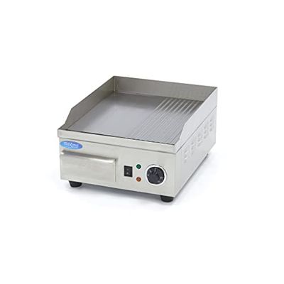 Maxima Piastra - Mezza Scanalato - 36cm - incl. Vassoio di Raccolta