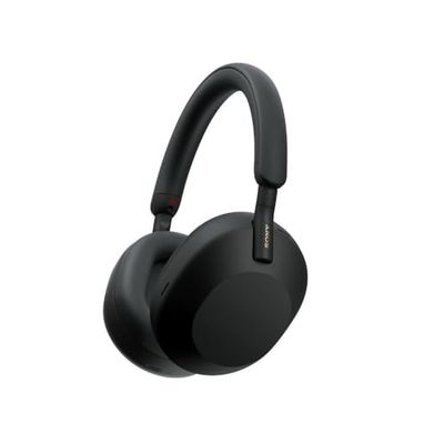 Sony WH-1000XM5 -Casque sans Fil à réduction de Bruit, 30h d'autonomie, Casque Arceau Bluetooth, optimisé pour Alexa et Google Assistant, Étui Rigide Inclus, iOS et Android avec Micro intégré, Noir