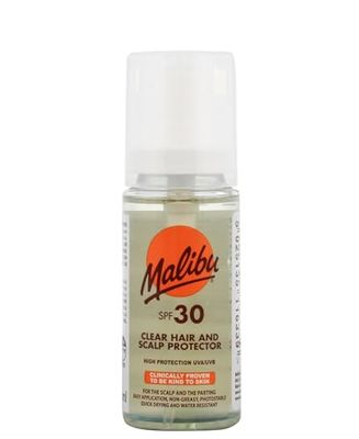 Malibu Sun Clear Hair and Scalp Protector Spray, SPF 30, Non-Greasy, Quick Drying, 50ml