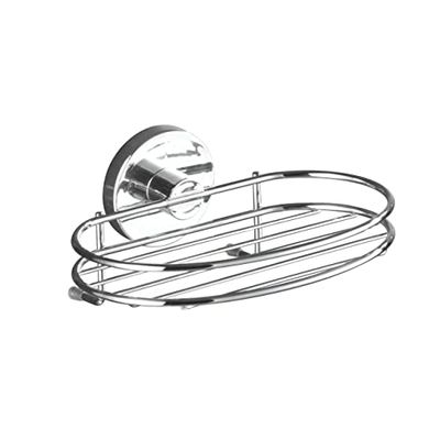 WENKO Vacuum-Loc® portasapone Milazzo - fissaggio senza trapano, Acciaio, 16.5 x 4.5 x 12 cm, Cromo