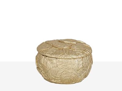 CAJA RESINA CHAMPANGE RAMA Y HOJAS