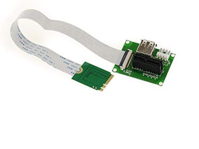 KALEA-INFORMATIQUE M2 (M.2 NGFF) E A E+A Key to PCIe x1 card for using a PCIe card on an M2 E, A, or E+A Key slot