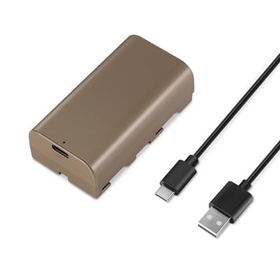 NEEWER NP-F550 Batteria Sostitutiva 3500mAh, Tempo Ricarica Completa 2.9h con Porta/Cavo USB Tipo C, Batteria Ricaricabile per Fotocamera Videocamera Luce Video Monitor per Sony NP-F550 F750 F950 F970