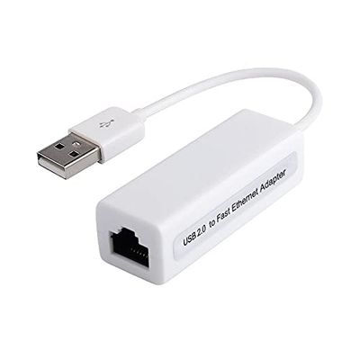 PremiumCord kuethernet4 Adattatore USB 2.0 a LAN RJ45 Ethernet 10/100 Mbit, colore bianco