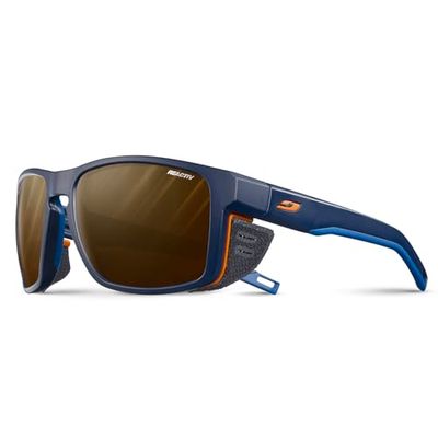Julbo Unisex Shield Zonnebril, blauw/blauw/oranje, One Size