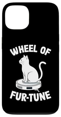 Wheel Of Fur-Tune Robot Vacuum Cleaner Funny Cat Case for iPhone 13
