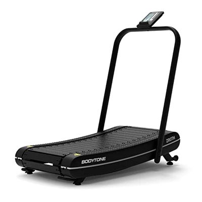 Cinta de Correr Curva Plegable, conectividad Apps, sin Motor y Pantalla LCD - Cinta de Andar Cero Consumo. Energía Autogenerada. Velocidad Ilimitada - Bodytone ZROTH