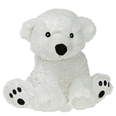 PELUCHO - Peluche Borsa dell'acqua calda Orso polare - Made in France - Lavanda e grano - Calore - Benessere - Morbidezza - Borsa dell'acqua calda secca - Borsa dell'acqua calda per bambini - Borsa