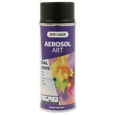 Dupli-Color 733161 Aerosol Vernice Spray Art, 400 ml, RAL 9005 Nero Profondo Opaco