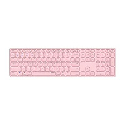 Rapoo E9800M clavier RF sans fil + Bluetooth QWERTZ Allemand Rose