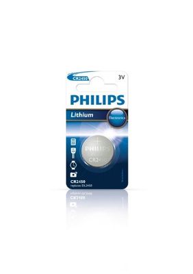 Philips Minicells Pilha CR2450/10B (bateria de uso único, CR2450, lítio, 3 V, 1 peça(s), 600 mAh)