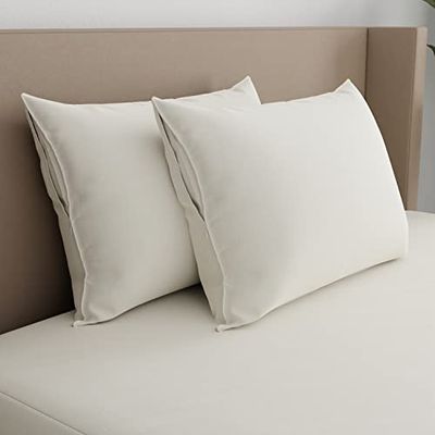 AllerEase Organic Zippered Allergy Pillow Protector, Standard/Queen - 2 Pack