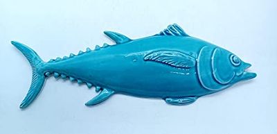 Pesce da muro Azzurro in Ceramica Handmade Le Ceramiche del Castello Made in Italy (Mod.11)