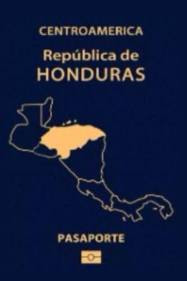 Honduras Honduran Passport Replica Lind Softcover 6'' x 9'' Notebook / Journal 120 pages
