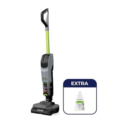 Bissell SpinWave + Vac Pet - Aspirateur Balai sans Fil - Aspirateur Laveur - Nettoyeur de Sols Durs - Serpillière Électrique - Lavage sans Poussière - Nettoyage Facile - Spécial pour Animaux - 3885N