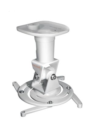 My Wall H16-1WL - Supporto da soffitto per proiettore, portata massima 15 kg, distanza dal soffitto 225 mm, colore: Bianco