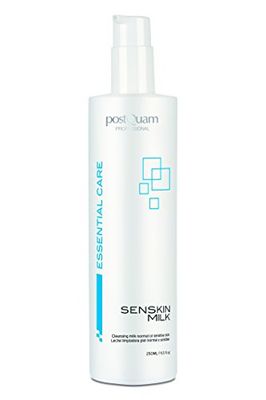 Postquam - Latte Detergente Viso Idratante e Lenitivo per Pelli Normali e Sensibili - Rimuove Delicatamente le Impurità e il Trucco - Struccante Adatto all'Uso Quotidiano - 250 ml