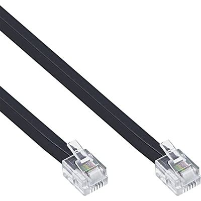 InLine 18844 modulaire kabel RJ12, stekker/stekker, 6-aderig, 6P6C, 3 m