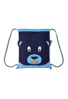 Affenzahn Sporttas, gymtas voor meisjes en jongens, kinderen van 1-5 jaar, beer, blauw, Eén maat, gymtas kinderen