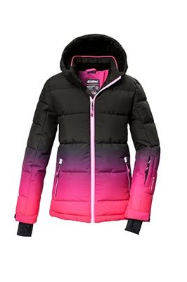 killtec Bambine e ragazze Giacca da sci/giacca da sci trapuntata con cappuccio e paraneve KSW 330 GRLS SKI QLTD JCKT, pink, 152, 42469-000