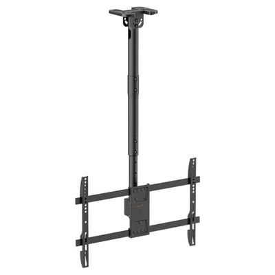 my wall Beweegbare tv-plafondhouder – HD8L, plafondhouder voor televisie 43 "-86 inch, draaibaar en kantelbaar, telescoopstang, max. 60 kg, tv-plafondhouder voor vlakke en schuine plafonds