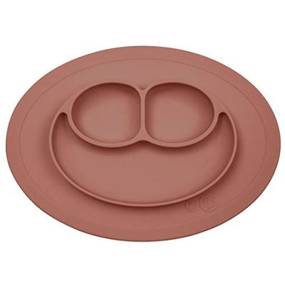 Ezpz EUMMS003 Mini Mat l'Original Assiette Ventouse en Silicone Alimentaire pour Lave-Vaisselle, Sienna