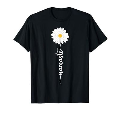 Namaste Fiore Margherite Lotus Yoga Meditazione Natura Yogi Maglietta