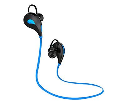 Auricolari Bluetooth Sport per ALCATEL 1 2019 Smartphone Wireless Pulsante Suono Kit Mano Libera IntraAURICCOLARE Universale (Blu)