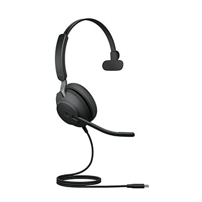 Jabra Evolve2 40 PC Headset – Noise Cancelling , USB-C, Ottimizzato per Microsoft Teams, Mono, Prima edizione