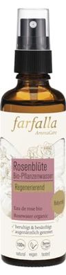 eau de rose Farfalla - hydrolat de rose pur à 100 % - régénérante, 75 ml, transparente
