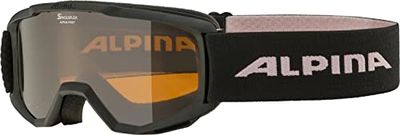 ALPINA Piney, Occhiali da Sci Unisex-Bambini, Black-Rose, One Size