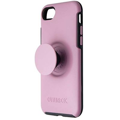 OtterBox Otter+Pop skal för iPhone 7/8/SE 2:e gen/SE 3:e gen, stöttåligt, fallsäkert, skyddande skal med PopSockets PopGrip, testad till militärstandard x3, Rosa