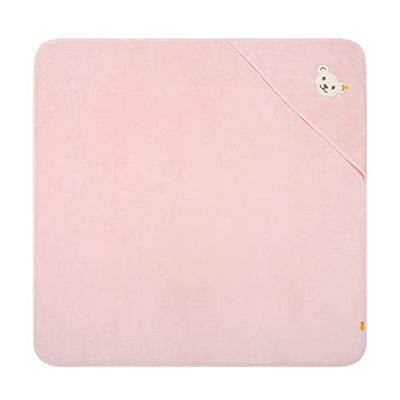 Steiff Unisex barn mini basic badhandduk med huva, silver pINK, en storlek