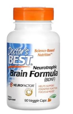 Doctor's Best Fórmula Neurotrófica para el Cerebro - 90 Cápsulas Veganas