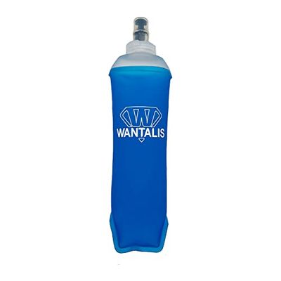 Wantalis Frasco de running 500 ml suave para bolsa de hidratación | Botella con válvula de seguridad para morder, perfil ergonómico | Libre de BPA