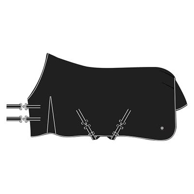 Imperial Riding IRHBasic Couverture d'extérieur d'été sans Couvre-Cou, Couverture d'extérieur légère et résistante aux intempéries, avec Soufflet d'aisance, Sangles croisées, Lacets pour la Queue et