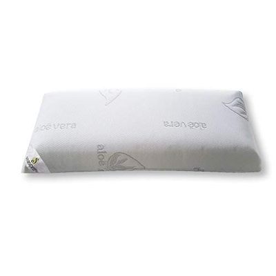 SEASONS - Almohada Viscoelástica 90 cm, Antiácaros y Antibacterias, Tejido con Hilo de Plata y Aloe Vera, Doble Funda, Tratamiento con Limpieza de Ozono, Fabricado en España