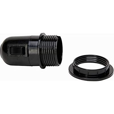 Kopp 212005048 Douille isolante E27 avec interrupteur Noir