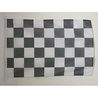 AZ FLAG Checkered Black and white Nautical Flag 18'' x 12'', Car race flags 30 x 45 cm, Banner 12x18 in for boat