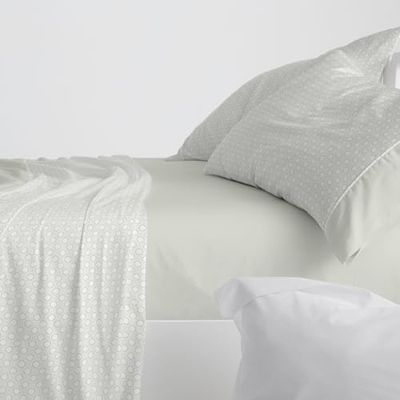 Burrito Blanco | Juego de sábanas | Cama de 200cm (+Medidas Disponibles) | 100% Algodón | Diseño 624 | Color Menta (200x200cm)