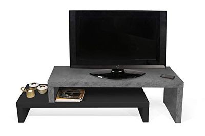 TemaHome stojak na telewizor, drewno, 125/235 x 38 x 20/40 cm (L-D-H)