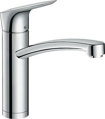 hansgrohe Logis M31 - Rubinetto da cucina per installazione sotto finestra (1 getto), Miscelatore cucina pieghevole con altezza bocca 160 mm, Rubinetto monocomando con bocca girevole, cromo