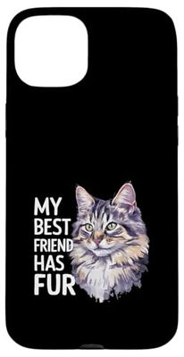 Norwegian forest cat my best friend has Case for iPhone 15 Plus