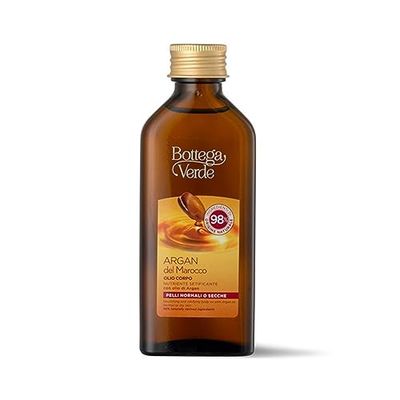 Bottega Verde Marokański olejek arganowy, 100 ml, odżywczy i zmiękczający, z czystym olejem arganowym, nawilżający do skóry normalnej i suchej, bez parabenów
