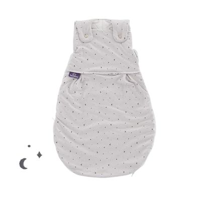 Traumeland Liebeskind Babyslaapzak, maangrijs, ademende babyslaapzak, 2,5 TOG, meegroeiende slaapzak voor zomer en winter, Öko-Tex 100 gecertificeerd, vanaf 0 maanden