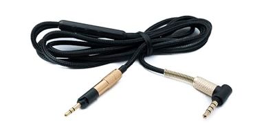 System-S Câble de rechange audio - 150 cm - Câble auxiliaire tressé - Contrôle du volume - Protection anti-torsion pour casque Sennheiser HD598 HD5XX
