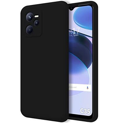 Ultra mjukt flytande silikonfodral för Realme C35 Färg Svart