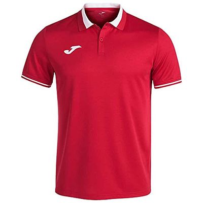 Joma Polo Manches Courtes Championnat VI Rouge Blanc, 101954.602.3XS