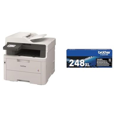 Brother MFCL3760CDW Multifunzione LED a Colori, 26 ppm TN248BKXL toner nero originale fino a 3.000 pagine