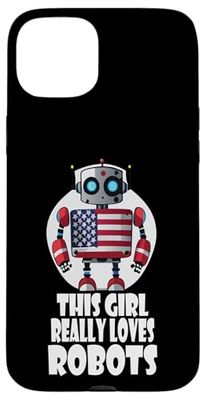 This girl really loves robots, Robotics for Kids Robot Case for iPhone 15 Plus